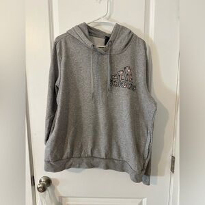 Adidas gray floral hoodie